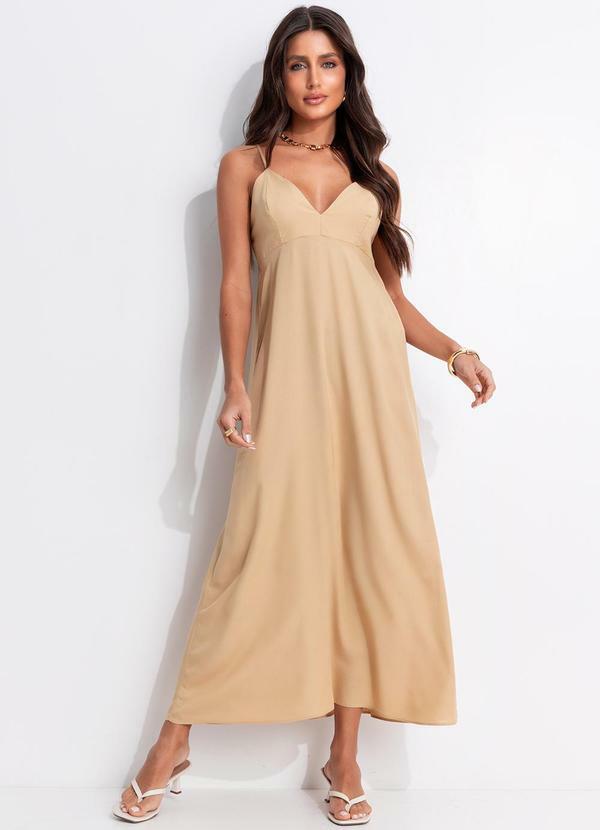 Colcci - Vestido em Viscose Bege