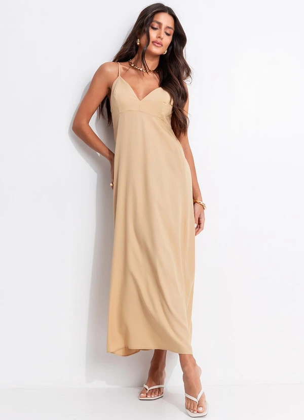 Colcci - Vestido em Viscose Bege 3