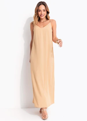 Colcci - Vestido em Viscose Bege - COLCCI