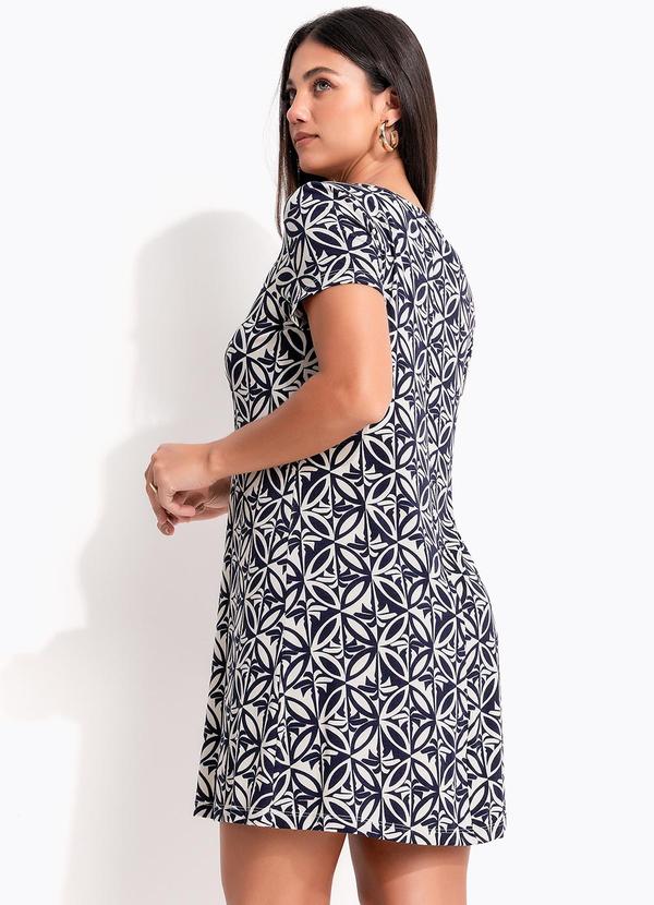 Quintess - Vestido em Viscose com Elastano Azul 2