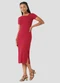 Cereja Rosa - Vestido em Viscose com Elastano Vermelho - variação: Vermelho