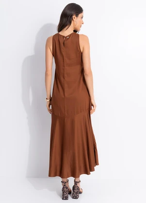 Colcci - Vestido em Viscose Marrom - COLCCI