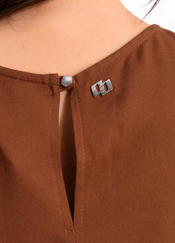 Colcci - Vestido em Viscose Marrom 4