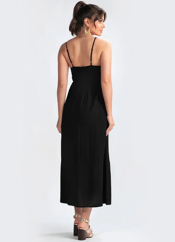 Maria Filó - Vestido em Viscose Preto 2