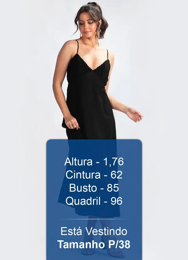 Maria Filó - Vestido em Viscose Preto 5