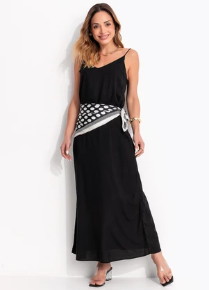 Colcci - Vestido em Viscose Preto - COLCCI