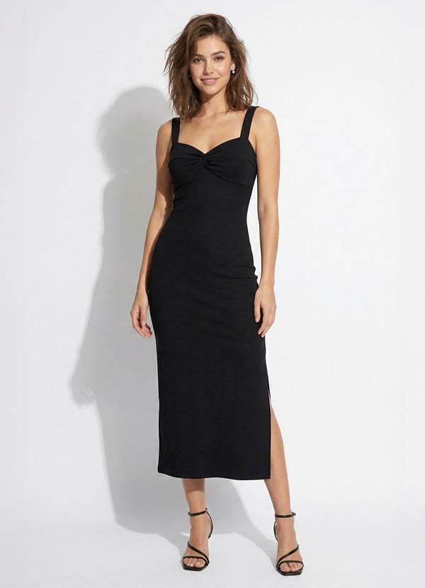 Colcci - Vestido em Viscose Preto