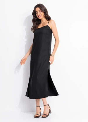 Colcci - Vestido em Viscose Preto - COLCCI