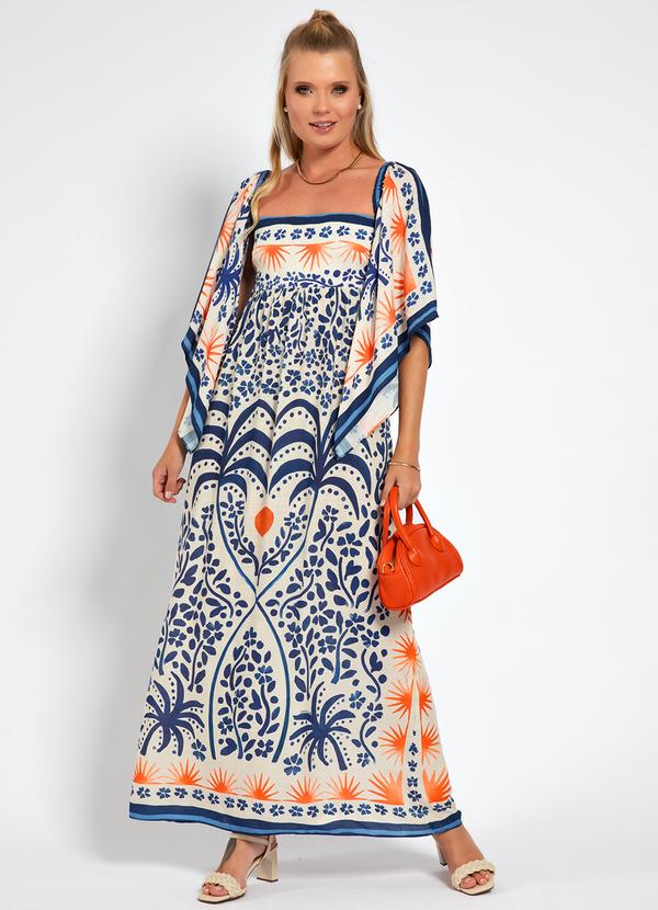 Farm - Vestido em Viscose Tarde de Verão Estampado