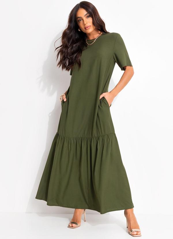 Colcci - Vestido em Viscose Verde 3