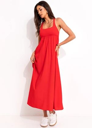 Colcci - Vestido em Viscose Vermelho - COLCCI