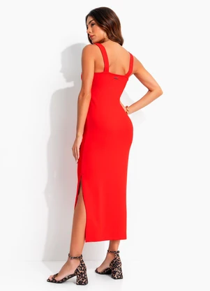 Colcci - Vestido em Viscose Vermelho - COLCCI