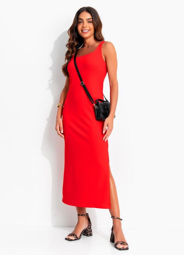 Colcci - Vestido em Viscose Vermelho