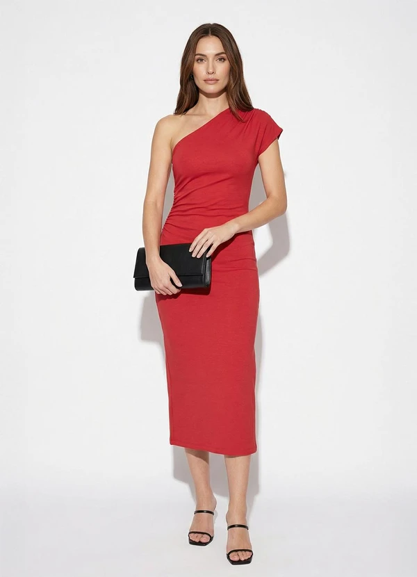Colcci - Vestido em Viscose Vermelho 5
