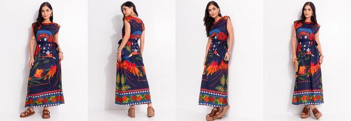 Vestido Encanto Tropical em Malha Fria