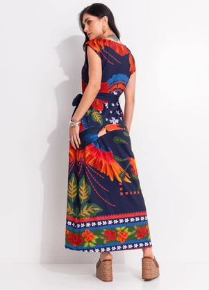Quintess - Vestido Encanto Tropical em Malha Fria - QUINTESS