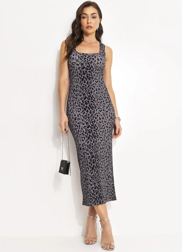 Colcci - Vestido Estampado Cinza