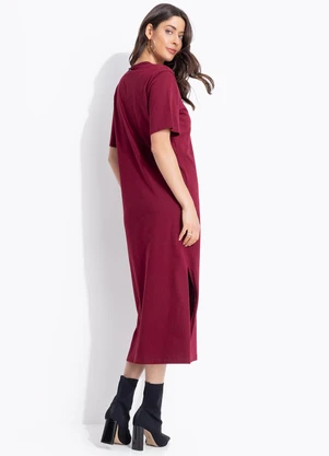 Colcci - Vestido Estampado com Aplicação Vermelho - COLCCI