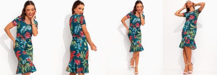 Vestido Estampado em Malha