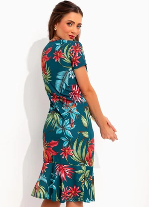 Moda Pop - Vestido Estampado em Malha - MODA POP