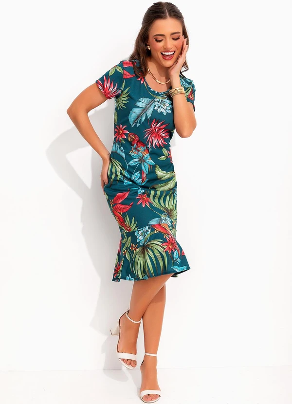 Moda Pop - Vestido Estampado em Malha 3