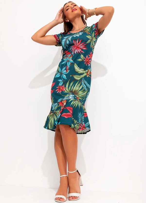 Moda Pop - Vestido Estampado em Malha 4