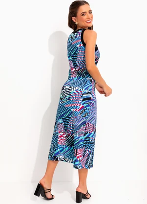 Moda Pop - Vestido Estampado em Malha - MODA POP