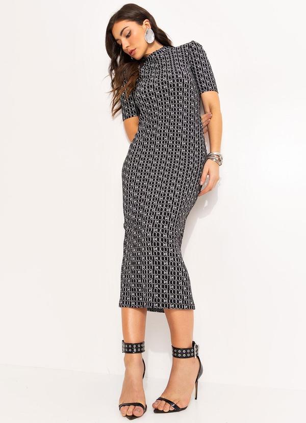 Colcci - Vestido Estampado Preto 3