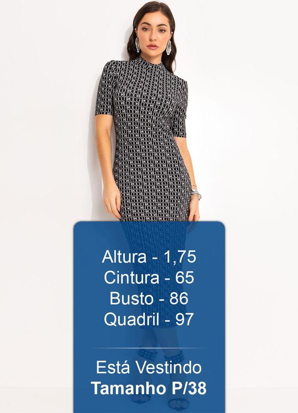 Colcci - Vestido Estampado Preto 5