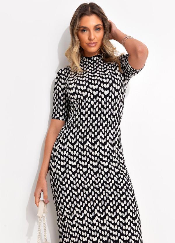 Colcci - Vestido Estampado Preto 4