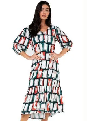 Endless - Vestido Estampado Verde - ENDLESS