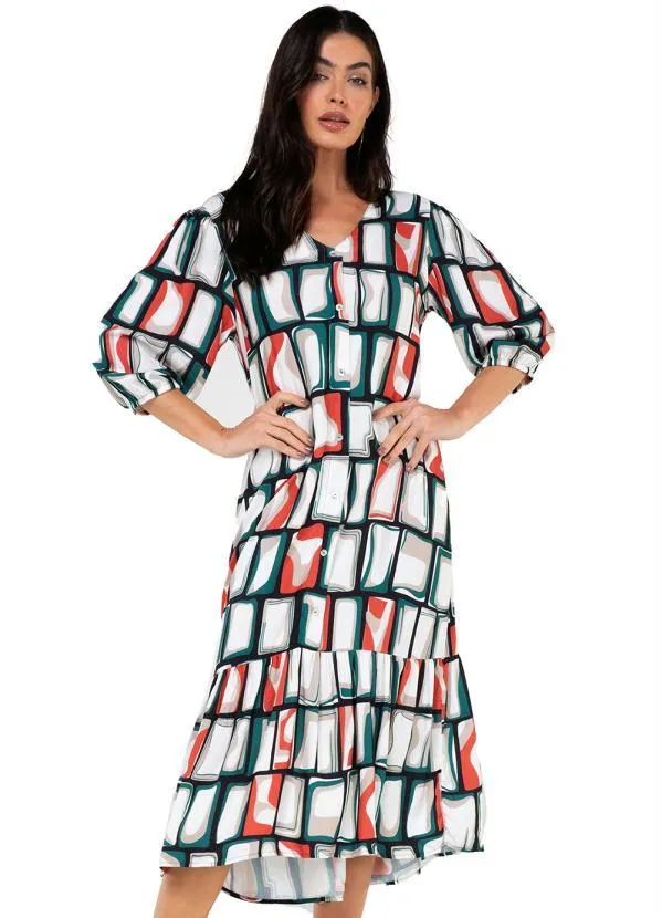 Endless - Vestido Estampado Verde