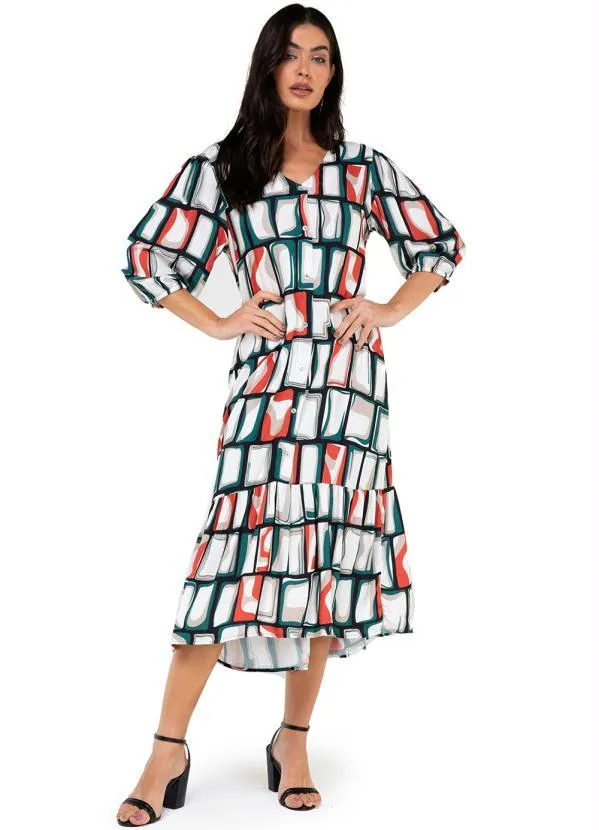 Endless - Vestido Estampado Verde 3