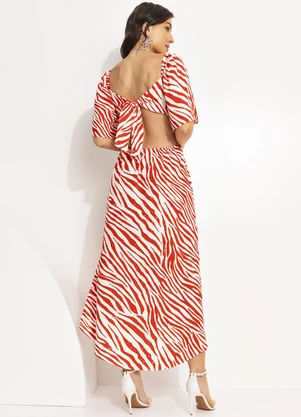 Colcci - Vestido Estampado Vermelho - COLCCI