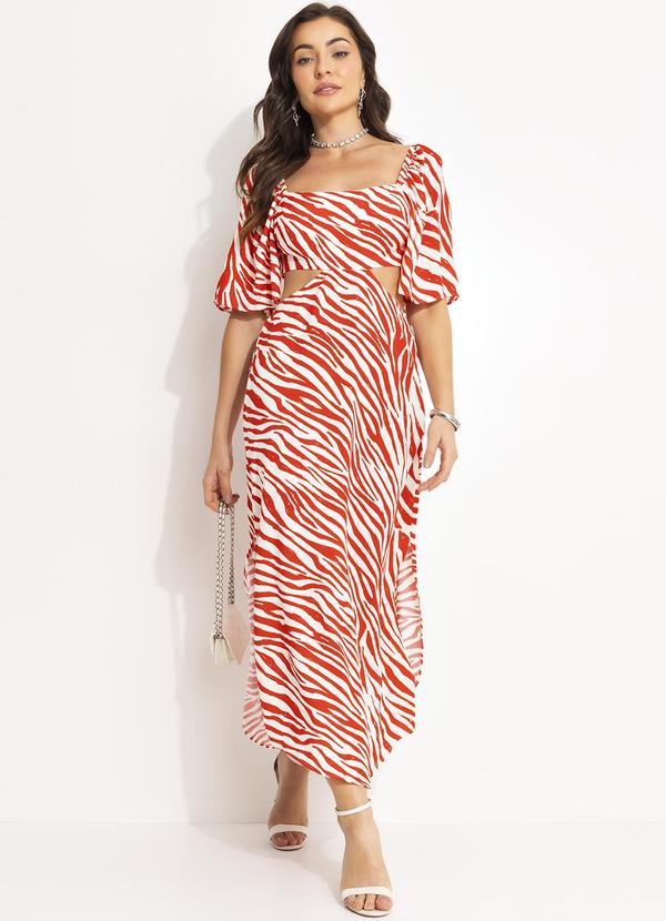 Colcci - Vestido Estampado Vermelho