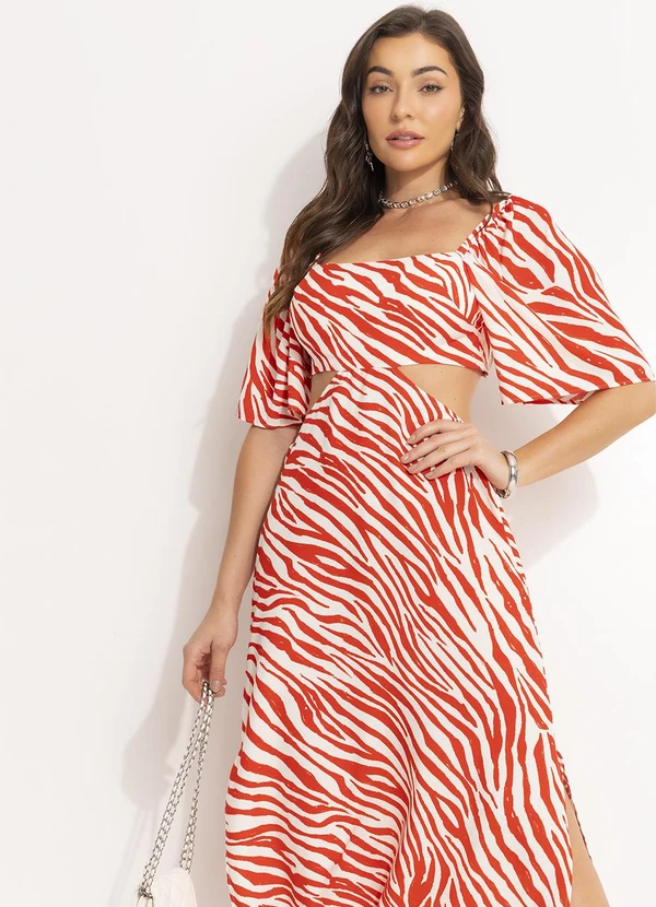 Colcci - Vestido Estampado Vermelho 4