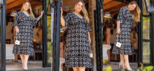 Vestido tnico em Malha Fria