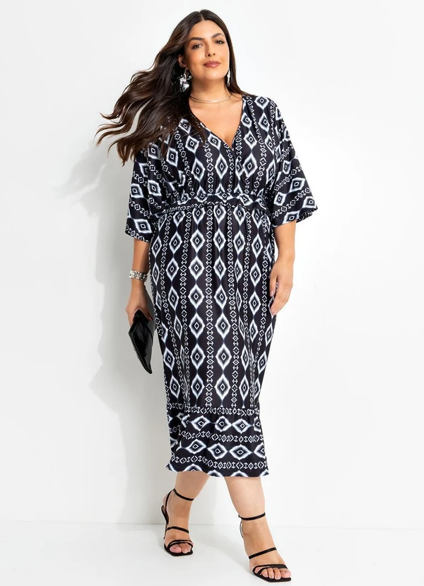 Marguerite - Vestido Étnico em Malha Fria 13