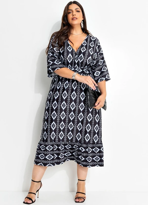 Marguerite - Vestido Étnico em Malha Fria 14