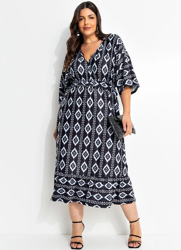 Marguerite - Vestido Étnico em Malha Fria 15