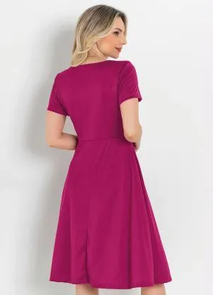 Rosalie - Vestido Evasê  Marsala - ROSALIE