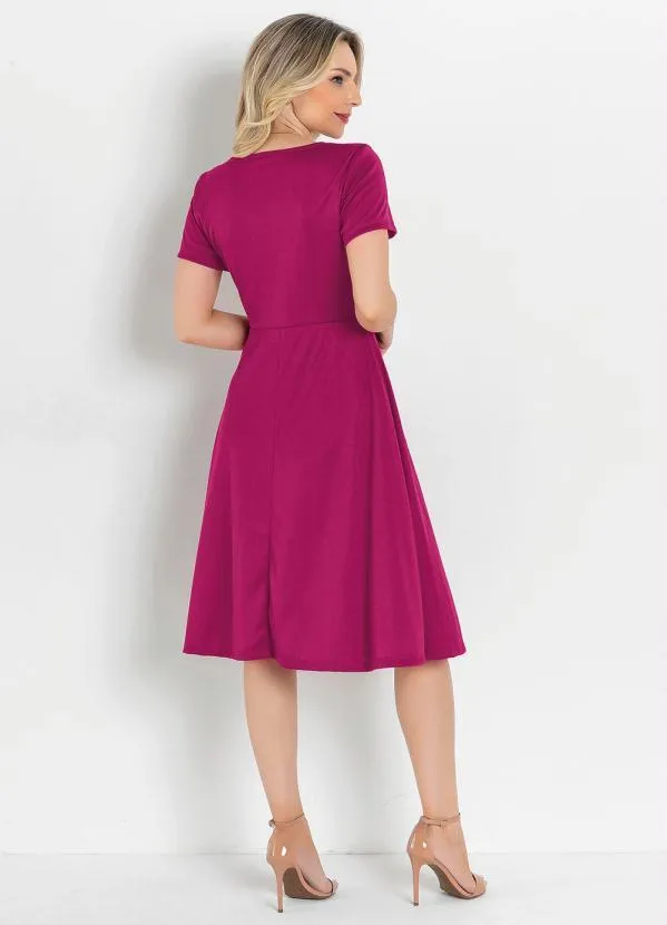 Rosalie - Vestido Evasê  Marsala 4