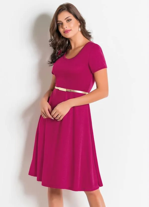 Rosalie - Vestido Evasê  Marsala 5