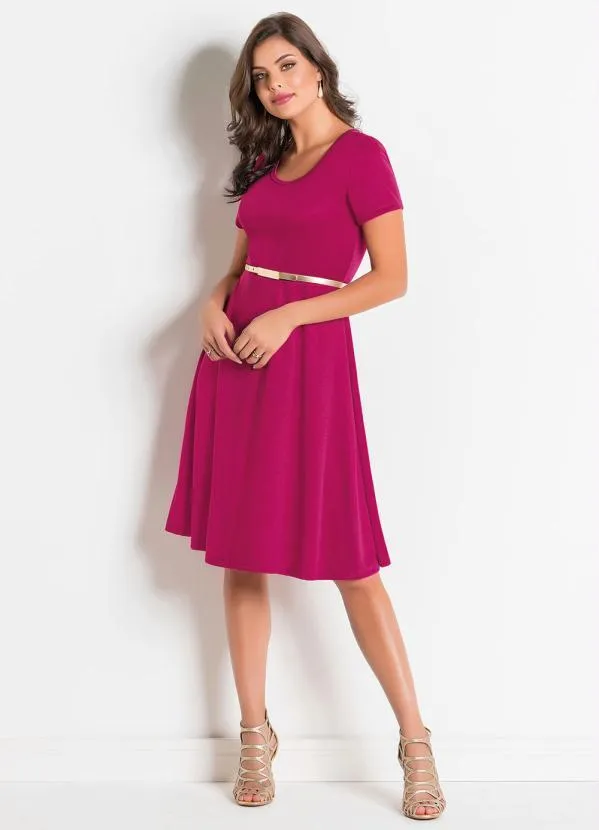 Rosalie - Vestido Evasê  Marsala 7