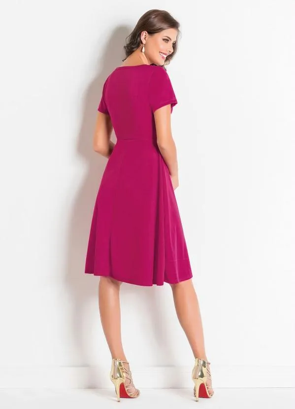 Rosalie - Vestido Evasê  Marsala 9