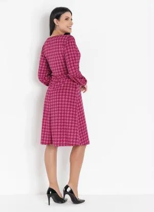 Rosalie - Vestido Evasê Pied de Poule - ROSALIE