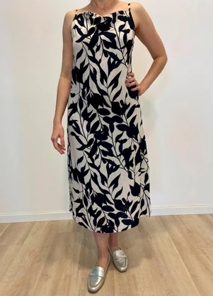 Rafree - Vestido Fem Midi Estampado - RAFREE