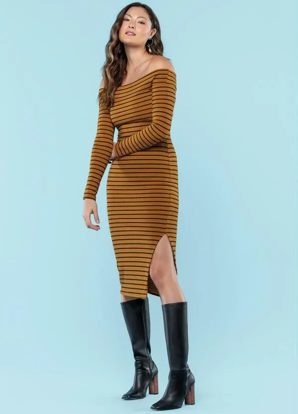 Marialícia - Vestido Feminino Adulto Marrom 2