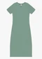 Rovitex - Vestido Feminino Básico Midi em Ribana Verde - variação: Verde