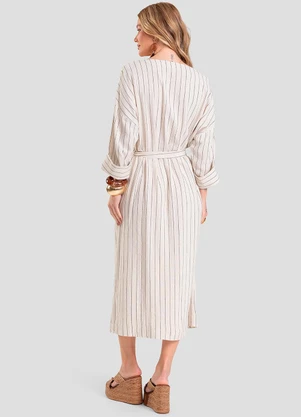 Dianna - Vestido Feminino Chemise Bege - DIANNA